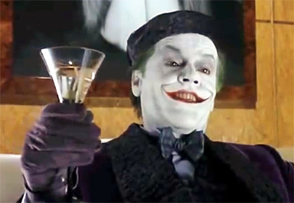 Joker with cocktail